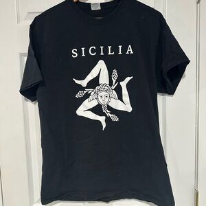 Black Sicilia Graphic T-Shirt